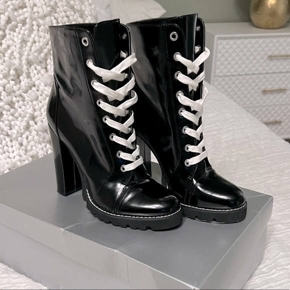 “Stomp the Yard” Mistress Rocks Black Combat Boot. Size 39. Very Sexy & Classy - Picture 1 of 6